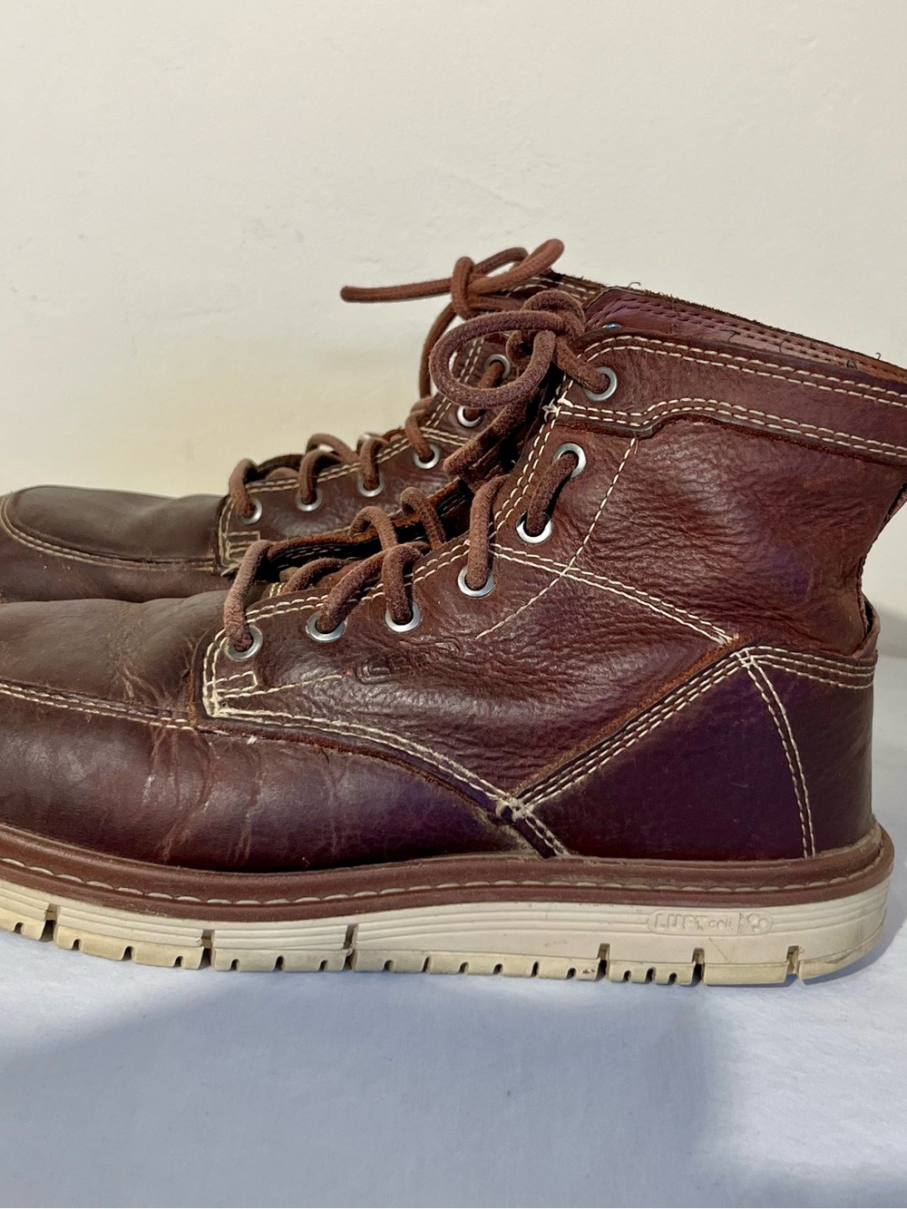 Keen Women’s Dark Brown Leather Lace-Up Work Boots SZ 7.5